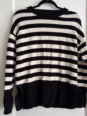 Black & Cream Striped Sweater